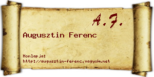 Augusztin Ferenc névjegykártya